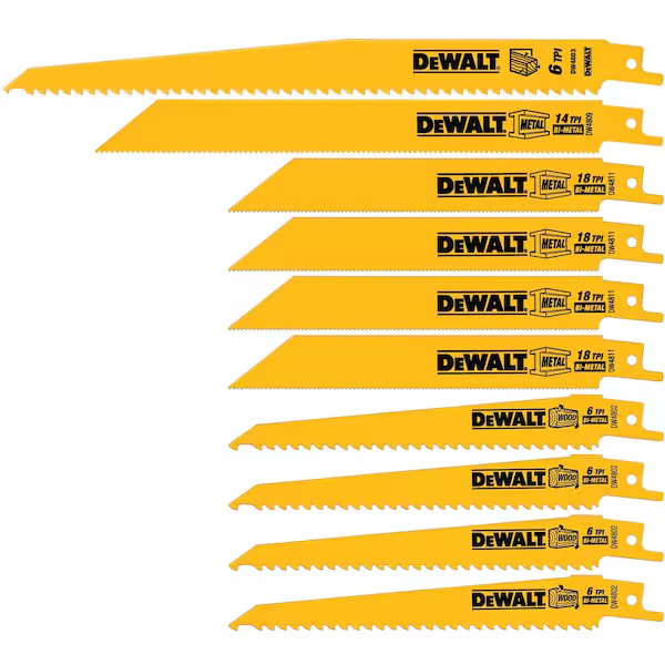 Metal Saw Reciprocating - 10-częściowy zestaw bimetalowych brzeszczotów do pił